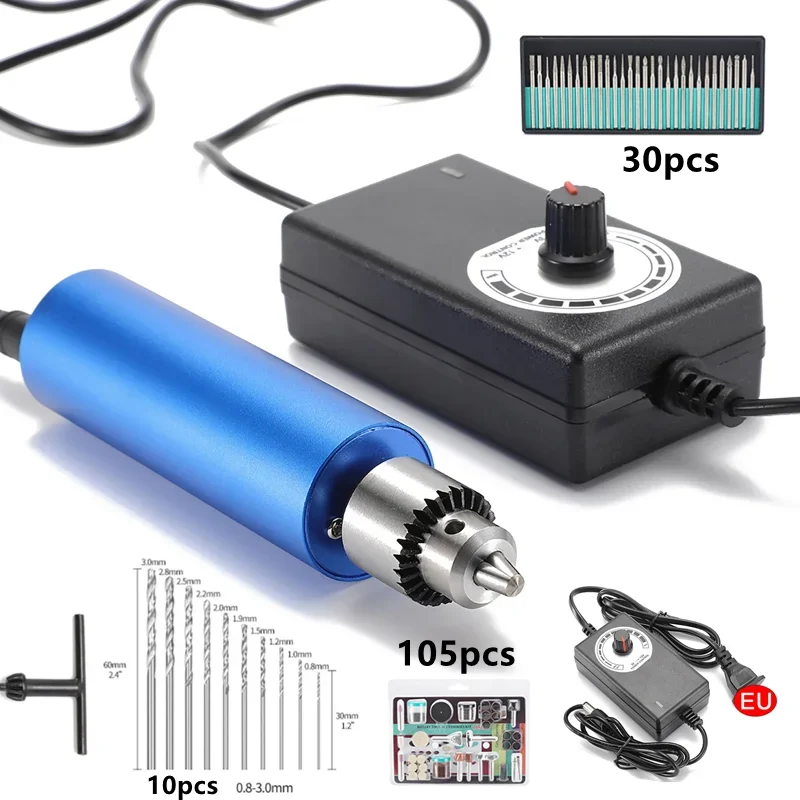 220V 13000rpm 무단 속도 조절 휴대용 미니 금속 전기 그라인더 다기능 연마 및 조각 전기 드릴