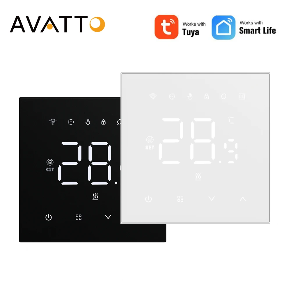 AVATTO Tuya WiFi 스마트 온도 조절기 가스 보일러 용 바닥 난방 시스템 Alexa Google 홈으로 전기 난방 작업