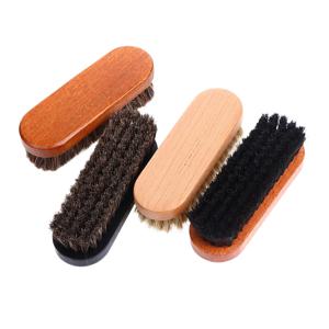 1PC 핸들 대시 보드 세부 정보 연마 및 청소 브러시 ​​말 머리 나무 브러시 가죽 신발 관리 및 청소 신발 브러시