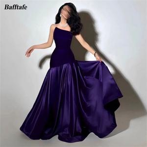 Bafftafe 여성용 퍼플 벨벳 새틴 포멀 이브닝 드레스, 인어 아라비아 피쉬테일 무도회 원피스, 포멀 파티 가운, 2025