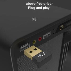 무선 USB 블루투스 5.3 어댑터, 블루투스 5.3 전송, 음악 리시버 어댑터, 컴퓨터 PC 노트북 이어폰 미니 S F8S1