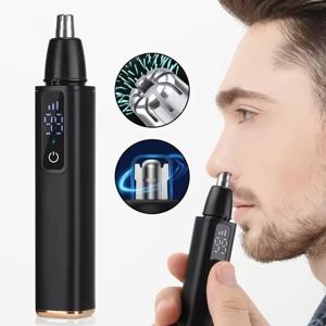 LED 휴대용 디스플레이 홈 코 헤어 리무버 전기 코 헤어 트리머 USB 충전 안전 얼굴 헤어 청소 케어 키트 2025