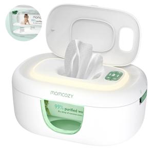 Momcozy 아기 물티슈 워머, 대용량, 빠르고 균일한 가열, 4가지 온도 가열 제어 모드, 야간 조명 포함