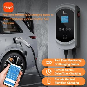 Feyree EV 충전기 GB/T 소켓 22KW 11KW 3상 고속 충전 EVSE Wallbox 32A 7KW 1상 전기 자동차 용 스마트 WIFI APP 제어