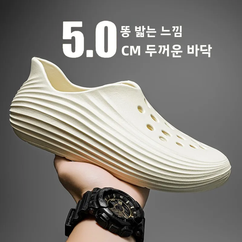 풀 커버리지 스포츠 슬리퍼 통기성 샌들 두꺼운 바닥 비치 신발 남성과 여성을위한 미끄럼 방지 야외 착용