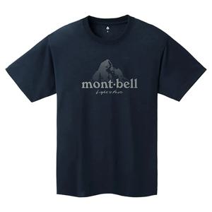 Montbell Meishan 성인 산 여름 선 스크린 쿨 코튼 티셔츠 크루 넥 프린트 다목적 커플 반팔