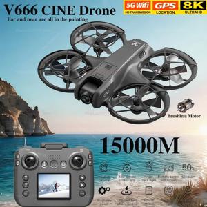 V666 미니 RC 드론 WiFi 8K HD 듀얼 카메라 6축 헤드리스 모드 헬리콥터 180 °   플립 원격 제어 쿼드콥터 소년 장난감 선물 UAV