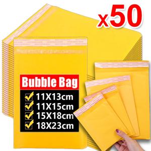 50-10PCS 크래프트 버블 메일러 봉투 가방 다른 사양 비즈니스 선물 포장용 방수 우편 봉투
