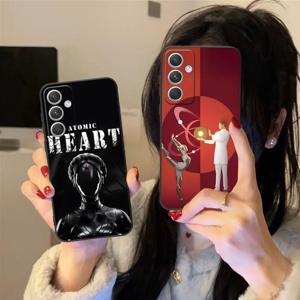 아톰 게임 하트 폰 케이스 삼성 갤럭시 S25 S24 S23 S22 S21 S20 노트20 플러스 FE 울트라 컬러 프린팅 예쁜 스마트폰
