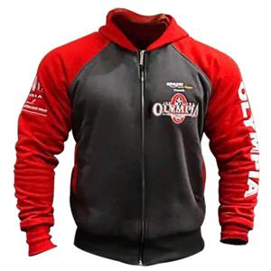 2019 new OLYMPIA Mens 지퍼 후드 패션 캐주얼 남성 체육관 피트니스 보디 빌딩 코튼 운동복 스포츠웨어 브랜드 탑 코트