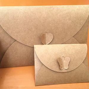 10 개/갑 더 큰 미니 작은 17.5x11CM /10.5x7CM 크기 크래프트 종이 봉투 빈티지 나비 선물 카드 봉투