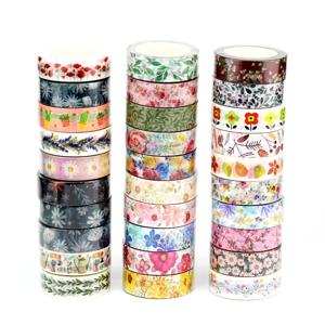 새로운 1PC. 장식 아름다운 꽃 Washi 테이프 세트 DIY Scrapbooking 종이 사진 앨범 접착 마스킹 테이프 한국어 편지지