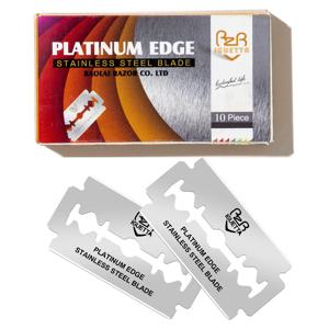 50/10Pcs 남자를위한 두 측면 스테인레스 스틸 면도날 얼굴 제모 안전 면도 블레이드 남자 매뉴얼을위한 스트레이트 면도기 도구