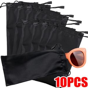 10PCS 천 방수 선글라스 가방 마이크로 화이버 먼지 보관 주머니 안경 운반 가방 휴대용 안경 케이스 컨테이너