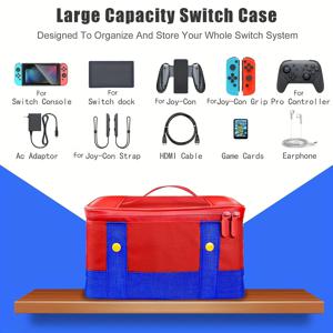 콘솔 프로 컨트롤러용 Nintendo Switch/OLED 소프트 쉘 보호 여행용 케이스와 호환되는 보관용 가방