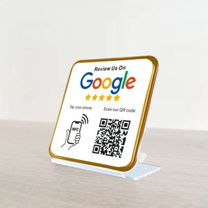 맞춤형 인쇄 NFC 스탠드 디스플레이, 레스토랑 이발소용, NFC Google Review NFC 카드 스탠드
