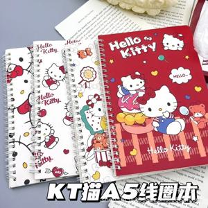 2024 새로운 4 권 세트 Sanrio Hellokitty 만화 노트 A5 코일 노트 학생 노트 만화 귀여운 노트 도매