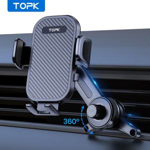 TOPK D42T 차량용 휴대폰 마운트, 확장형 암 3점 지원 확장형 금속 후크 자동차용 우수한 안정성 휴대폰 홀더