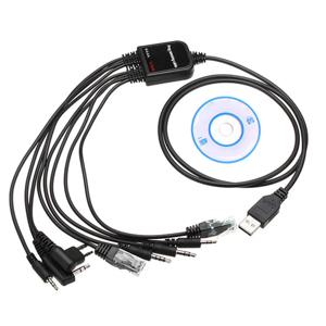 8 in 1 컴퓨터 CD 소프트웨어 Kenwood Baofeng 용 USB 프로그래밍 케이블 Motorola Yaesu Icom 워키 토키 양방향 CB 라디오