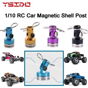 4pcs RC 자동차 금속 자기 바디 포스트 금속 RC 자동차 쉘 마운트 열 1/10 축 SCX10 Traxxas TRX4 D90 HSP Redcat 용 클립 포함