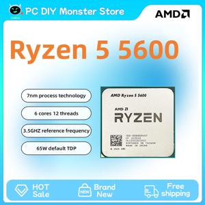 AMD Ryzen 5 5600 R5 5600 3.5 GHz 6 코어 12 스레드 CPU 프로세서, 7NM L3 = 32M 100 000000927 소켓 AM4 그래픽 칩 프로세서, 신제품
