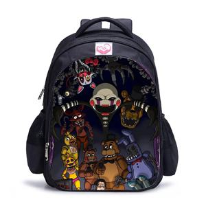16 인치 기본 FNAF Schoolbag 소프트웨어 배낭 십대 어린이를위한 만화 프레디 베어 학교 가방 Mochila Escolar