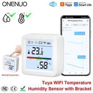 ONENUO Tuya WIFI 온도 습도 센서 습도계 온도계 스마트 홈 백라이트 스마트 라이프 지원 Alexa Assistant