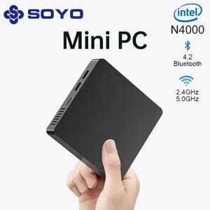 SOYO 미니 PC, 강력한 6GB RAM, 64GB EMMC, 인텔 N4000, 윈도우 11 프로 컴팩트, 가정, 비즈니스 및 게임용, M2