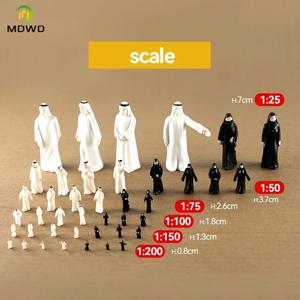 10pcs1/25-1/200 스케일 모델 그림 시뮬레이션 이슬람 인형 장난감 사우디 아라비아 남자 모델 재료 풍경 diy 수제 악당