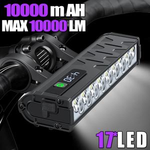 NEWBOLER 자전거 라이트 전면 10000루멘 자전거 라이트 10000mAh 방수 손전등 USB 충전 MTB 도로 사이클링 램프 액세서리