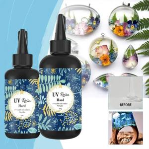 UV 수지 접착제 10/25/30/50/60/100g 접착제 무색 투명 자외선 액체 UV 경화 사용 공예 DIY 보석 만들기위한