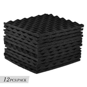스튜디오 어쿠스틱 폼 패널, 방음 폼, KTV 웨지 폼 타일 벽 패널, 25x25cm, 12 개