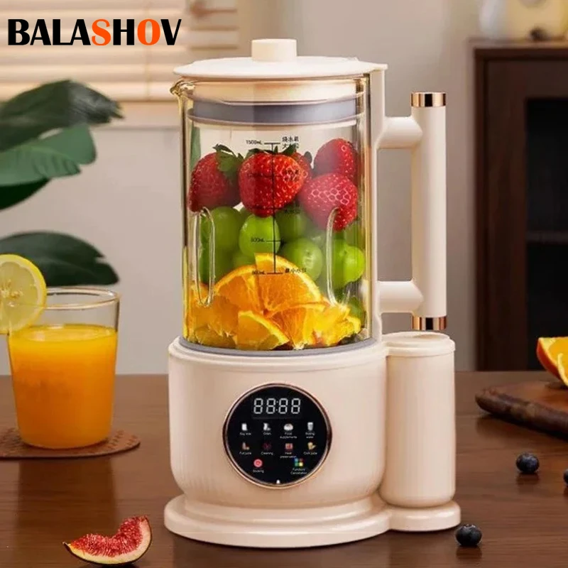 1500ML 전기 두유 기계 벽 깨는 자동 지능형 식품 믹서기 과일 Juicer 블렌더 쌀 붙여 넣기 메이커