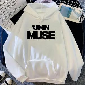 Jimin Muse 까마귀 패션 여성 하라주쿠 미적 streetwear 캐주얼 후드 남여 가을 빈티지 풀오버 스웨터