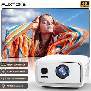 영화용 FlixTone D9W Ultra 3000 ANSI 풀 HD 1080P 프로젝터 야외 비디오용 Android WiFi 6 홈 시어터 빔 프로젝터