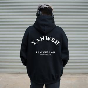 남자 기독교 YAHWEH 후드 예수 Hombre 패션 인기 streetwear 편지 슬로건 인쇄 된 여성 unisex 후드 티셔츠