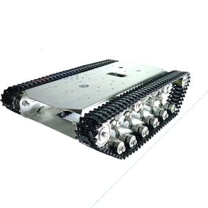 큰 하중 TS600 RC 탱크 금속 섀시, DC 모터 금속 스테인레스 트랙 로봇 자동차, ROS 로봇 키트, RC 프로그래밍 가능 로봇 자동차