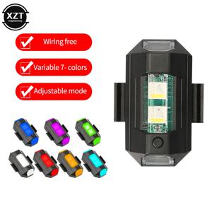 오토바이 조명 드론 스트로브 라이트 USB LED 충돌 방지 자전거 항공기 야간 비행 미니 깜박이는 경고 신호등