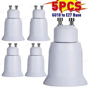 5PCS GU10 to E27 LED 전구 어댑터 램프 홀더 변환기 소켓 전구 램프 홀더 어댑터 플러그 내열성 소재