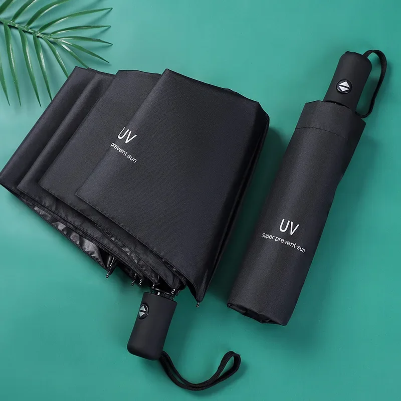 미니 접는 자동 우산 안티 자외선 비 태양 우산 패션 휴대용 Windproof 빛 여성 남성 어린이 파라솔 우산