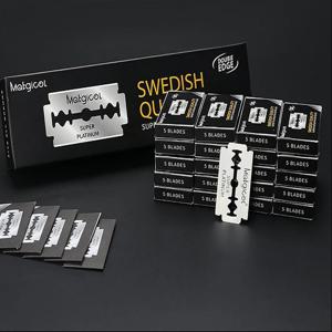 더블 에지 면도기 용 100/50/30pcsRazor 블레이드, 면도 및 제모가있는 접이식 칼에 사용되는 독일 스테인레스 스틸 블레이드