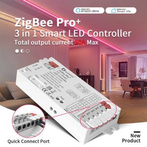 GLEDOPTO ZigBee 3.0 Pro+ 3 in 1 RGBCCT/RGBW/RGB LED 스트립 조명 컨트롤러 20A Max H/ue Alexa Homey Tuya 스마트 APP 음성 제어