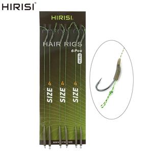 Hirisi 6pcs 잉어 낚시 준비 제작 후크 링크 묶인 장비 터미널 태클 TS114 낚시 액세서리