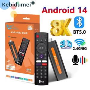 ATV 스마트 TV 스틱 안드로이드 14 지원 HD 8K 비디오 4K BT5.0 WiFi 6 Allwinner H618 쿼드 코어 Cortex A53 음성 원격 스마트 TV 박스