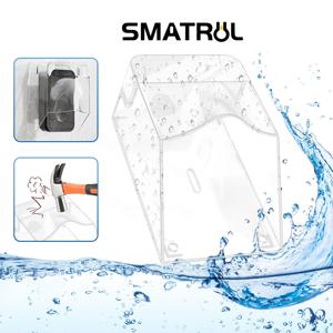 SMATRUL 무선 초인종 방수 커버, 야외 투명