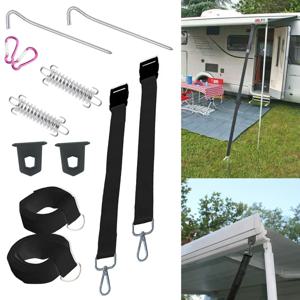 Fiamma Awning Tie Down Kit Type S 블랙 F35 F45 F65 캐러밴 Motorhome 야외 캠핑 도구 자동차 부품