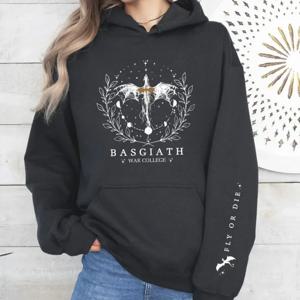 2025 여성 가을/겨울 까마귀 네 번째 날개 운동복 Basgiath War College Dragon Knight 까마귀 판타지 선물 남여 풀오버