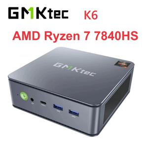 GMKtec K6 미니 PC AMD R7-7840HS 16GB DDR5 512GB PCIe 4.0 NVME SSD 데스크탑 게임용 컴퓨터 창 11 Pro WiFi 6 BT5.2 Type-C