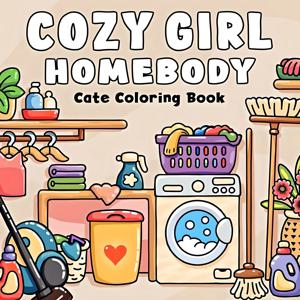 COZY GIRL 대담하고 쉬운 패턴 성인을 위한 색칠하기 책 귀여운 그림책 파티와 생일을 위한 완벽한 선물