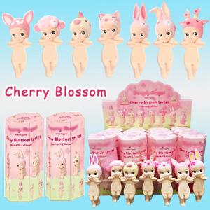 1-24pcs 벚꽃 시리즈 힙합 블라인드 박스 미니 그림 소장 전화 장식 테이블 크리스마스 선물 미스터리 상자